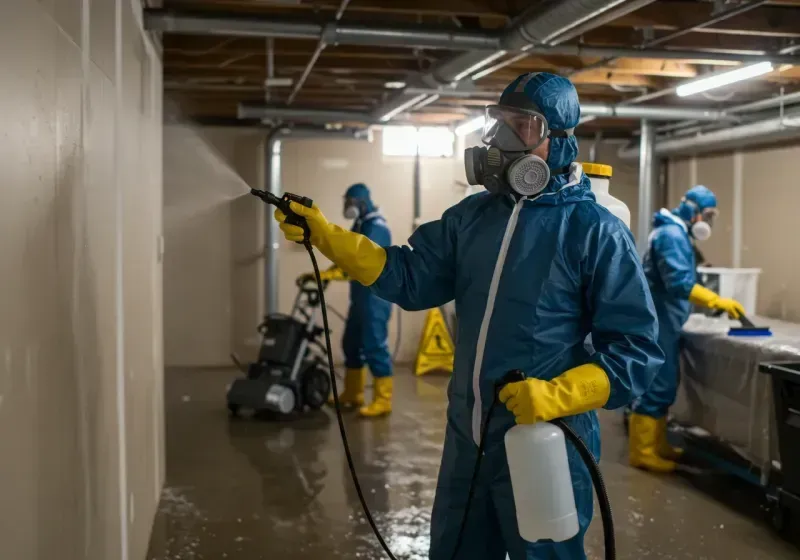 Basement Sanitization and Antimicrobial Treatment process in Marin County, CA