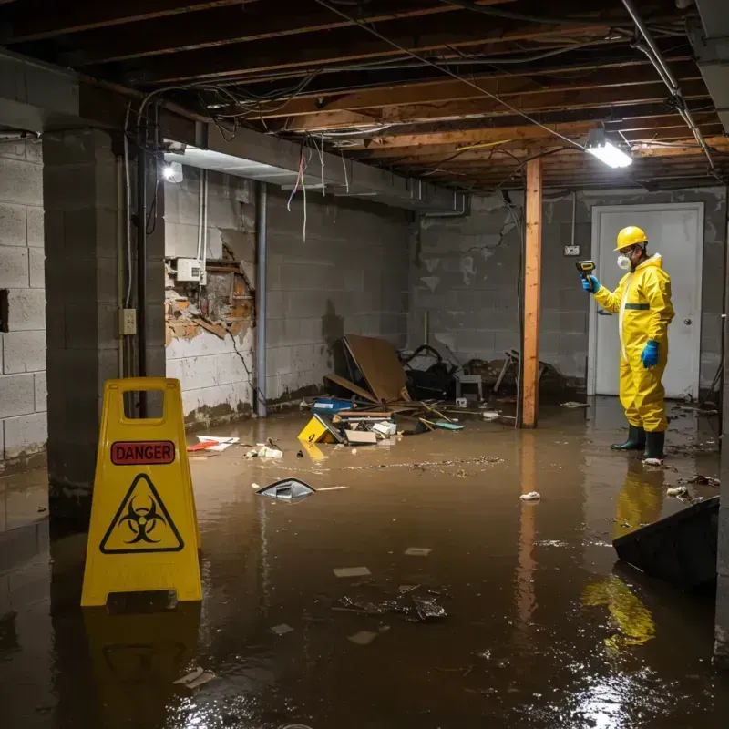 Flooded Basement Electrical Hazard in Marin County, CA Property